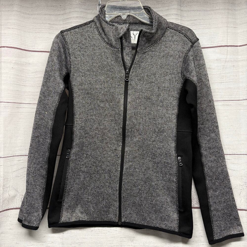 Marc New York Andrew Marc Herringbone Performance Fleece Jacket Medium M